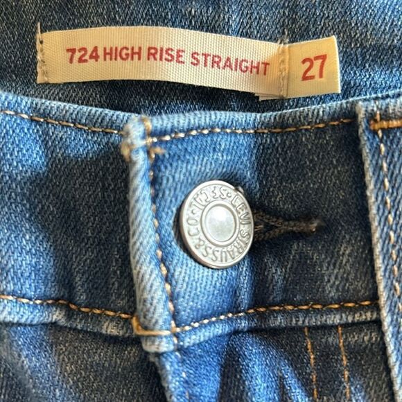 NEW Levi’s 724 High Rise Slim Straight Cropped Jeans - Picture 7 of 10